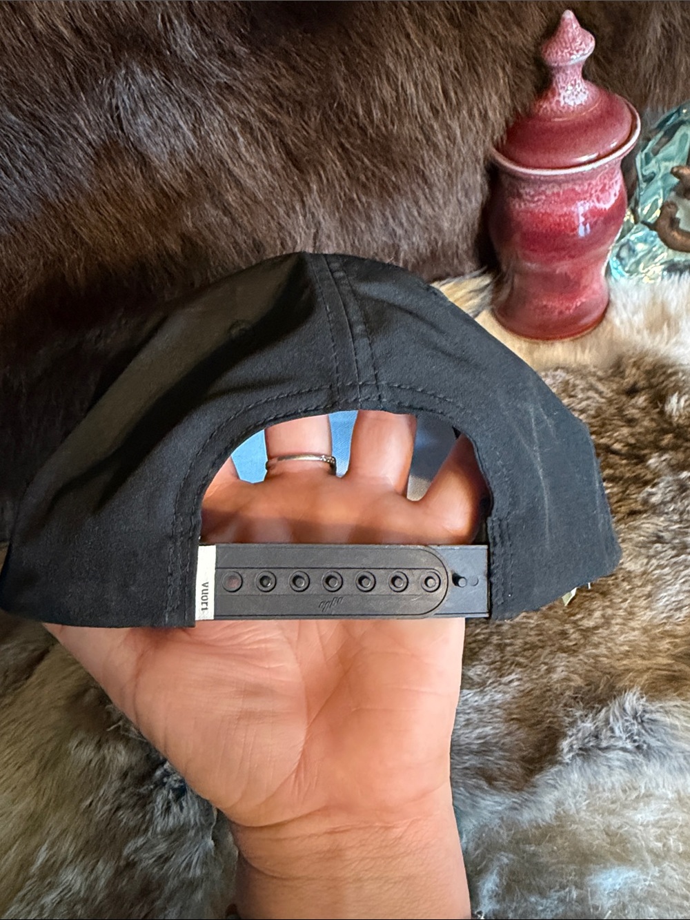 Vuori Unisex Black Baseball Cap With Embroidered 'V' Logo Os (1825) View 2